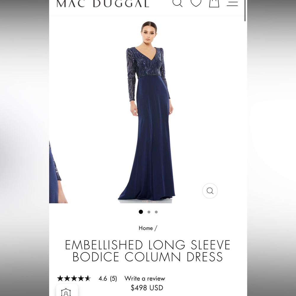 Elegant Gown size 12 Navy Blue ..
